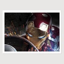 Quadro para Quarto Avengers Homem de ferro Luta 45x33 A3