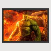 Quadro para Quarto Avengers Hulk Fire 45x33 A3