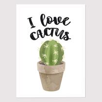 Quadro para Quarto Cactus i love 45 x33 A3 - Tudo4Home
