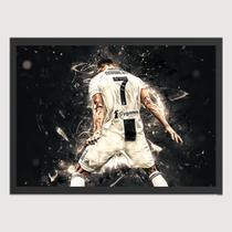 Quadro Para Quarto Cristiano Ronaldo CR7 Siii Gol 45x33 A3