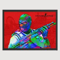 Quadro para Quarto CS GO Counter Strike Terrorista 45x33 A3