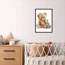 Quadro Para Quarto De Bebê Ursinha 45x34cm