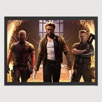 Quadro para Quarto Deadpool Wolverine portal 45x33 A3