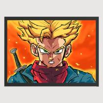 Quadro para Quarto Dragonball Trunks Super Saiyajin 45x33 A3