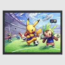 Quadro para Quarto Futebol Soccer Pokemon Pikashu 45x33 A3