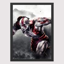 Quadro para Quarto God of War Kratos 45 x33 A3