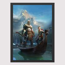 Quadro para Quarto God of War Kratos e filho 45 x33 A3