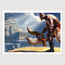 Quadro para Quarto God Of War Kratos Monte Olimpo 45x33 A3