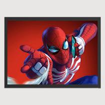 Quadro para Quarto Homem Aranha Teia e Celular mão 45x33 A3