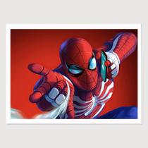 Quadro para Quarto Homem Aranha Teia e Celular mão 45x33 A3