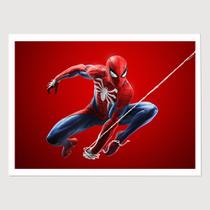 Quadro para Quarto Homem Aranha Voando Vermelho 45x33 A3