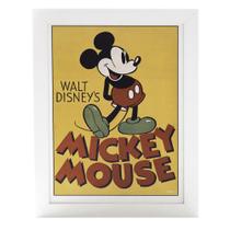 Quadro para Quarto Infantil do Mickey Vintage 1928 Modula Branca