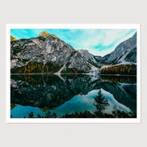 Quadro para Quarto Paisagem Lago e Monstanhas Neve 45x33 A3