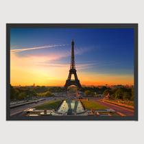 Quadro para Quarto Paisagem Torre Eiffel Sol 45x33 A3
