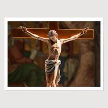 Quadro para Quarto Religioso Jesus na Cruz Igreja 45x33 A3