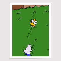 Quadro para Quarto Simpsons Homer Escondido Grama 45x33 A3
