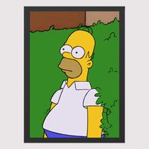 Quadro para Quarto Simpsons Homer Jardim Grama 45x33 A3