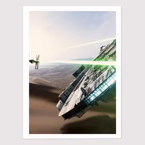 Quadro para Quarto Star Wars millennium falcon 45x33 A3