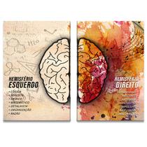 Quadro para Recepção Psicologia Mente Humana Cérebro 2 Telas