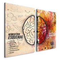 Quadro para Recepção Psicologia Mente Humana Cérebro 2 Telas