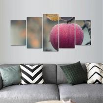 Quadro Para Resturantes Lanchonetes Maçã Outono Mosaico