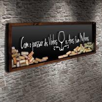 Quadro para Rolhas Panorâmico - Com o passar dos vinhos 1 - Quadro Novo