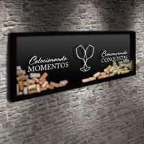 Quadro para Rolhas Panorâmico - Comemorando Conquistas - Quadro Novo Quadro para Rolhas Panorâmico - Comemorando Conquistas - Quadro Novo