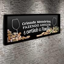 Quadro para Rolhas Panorâmico - Criando Memórias - Quadro Novo Quadro para Rolhas Panorâmico - Criando Memórias - Quadro Novo
