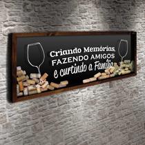 Quadro para Rolhas Panorâmico - Criando Memórias - Quadro Novo Quadro para Rolhas Panorâmico - Criando Memórias - Quadro Novo