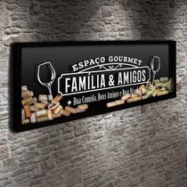 Quadro para Rolhas Panorâmico - Espaço Gourmet 1 - Quadro Novo Quadro para Rolhas Panorâmico - Espaço Gourmet 1 - Quadro Novo