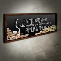 Quadro para Rolhas Panorâmico - Os Melhores Vinhos - Quadro Novo