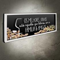 Quadro para Rolhas Panorâmico - Os Melhores Vinhos - Quadro Novo