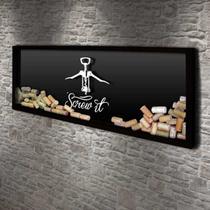 Quadro para Rolhas Panorâmico - Screw it - Quadro Novo