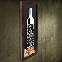 Quadro para Rolhas Slim - Empty Bottle - Quadro Novo