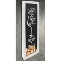 Quadro para Rolhas Slim - Os Melhores Vinhos - Quadro Novo Quadro para Rolhas Slim - Os Melhores Vinhos - Quadro Novo