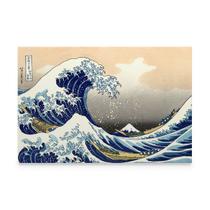 Quadro Para Sala Hokusai A Grande Onda De Kanagawa Oriental Moderno Canvas Grande - Bimper