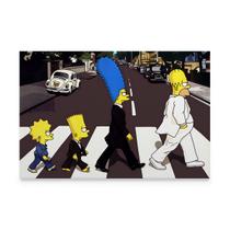 Quadro Para Sala Os Simpsons Beatles Abbey Road Decorativo Moderno Canvas Grande - Bimper