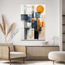 Quadro para Sala Quarto Hall Abstrato Moderno Formas Geometricas Pintura Parede Decorativo Grande