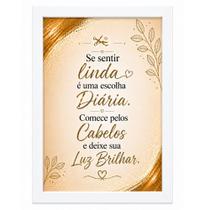 Quadro para Salão" Se sentir linda é uma escolha Diária." Quadro para Salão" Se sentir linda é uma escolha Diária."