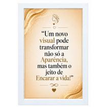Quadro para Salão"Um novo visual pode transformar." Quadro para Salão"Um novo visual pode transformar."
