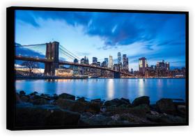 Quadro Para Salas Cidade Nova Iorque Ponte do Brooklyn Turismo Tela Canvas Premium