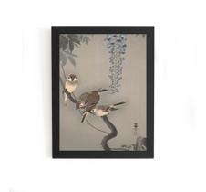 Quadro Pardais De Anel Em Glicínias, Ohara Koson 1900-1936