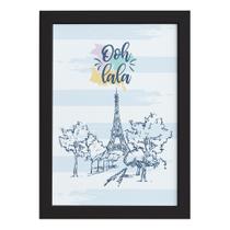 Quadro Paris França Oolala Moldura Preta 33x43cm