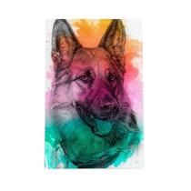 Quadro Pastor Alemão Cachorro Tinta Aquarela Canvas 30X40Cm Quadro Pastor Alemão Cachorro Tinta Aquarela Canvas 30X40Cm