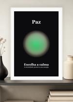 Quadro Paz/Energia/Tranquilidade com Vidro e Moldura Branca Tamanho:21cm x 30cm (A4) Quadro Paz/Energia/Tranquilidade com Vidro e Moldura Branca Tamanho:21cm x 30cm (A4)