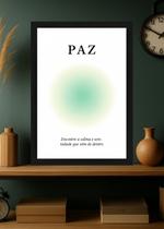Quadro Paz Interior Serenidade com Vidro e Moldura Preta Tamanho:21cm x 30cm (A4) Quadro Paz Interior Serenidade com Vidro e Moldura Preta Tamanho:21cm x 30cm (A4)