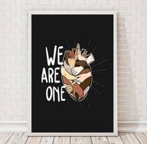 Quadro Paz Na Terra We AreOne 45x34cm - com vidro Quadro Paz Na Terra We AreOne 45x34cm - com vidro