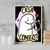 Quadro Pedido Casamento Casa Comigo 33X24Cm - Com Vidro