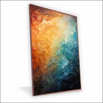 Quadro Pedras Coloridas Vinil Com Vidro