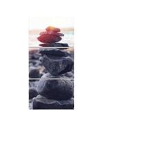 Quadro Pedras Do Equilíbrio Conjunto Vertical 3 Peças Zen